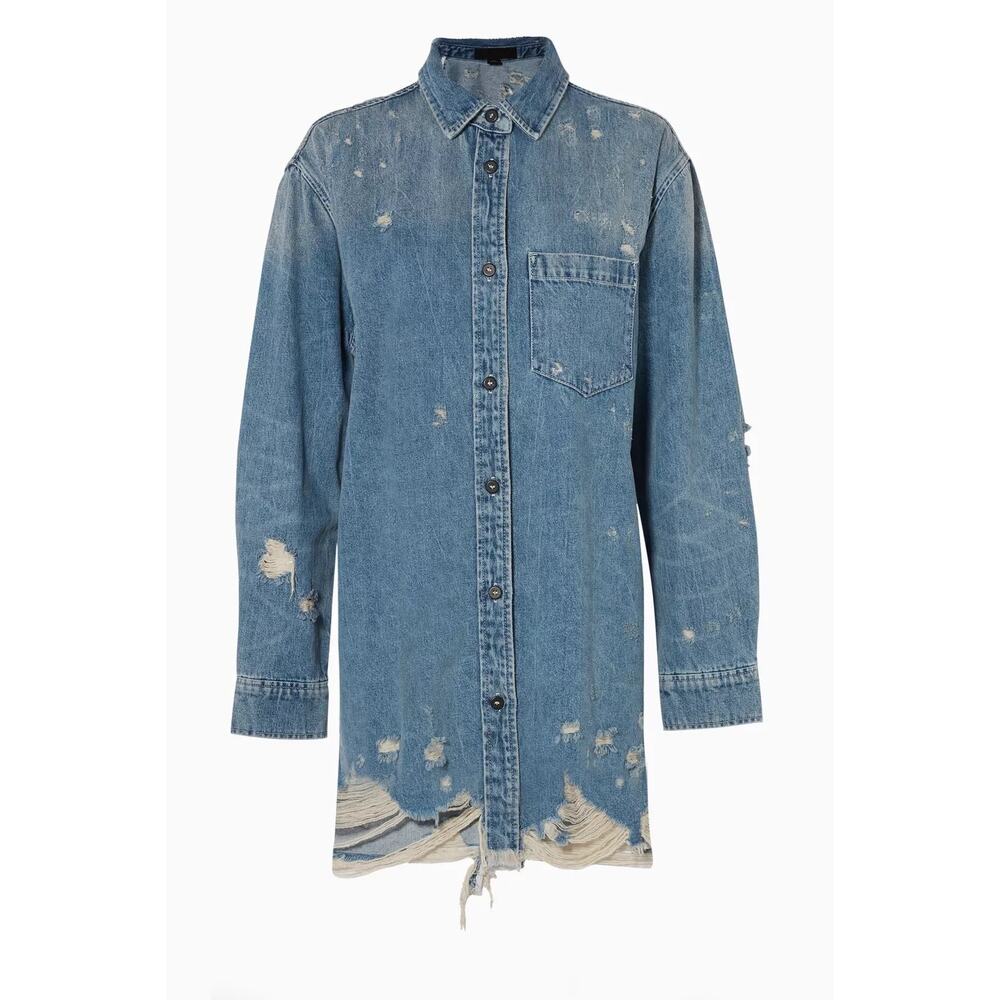 Alexander Wang Distressed Denim Jacket - image 1